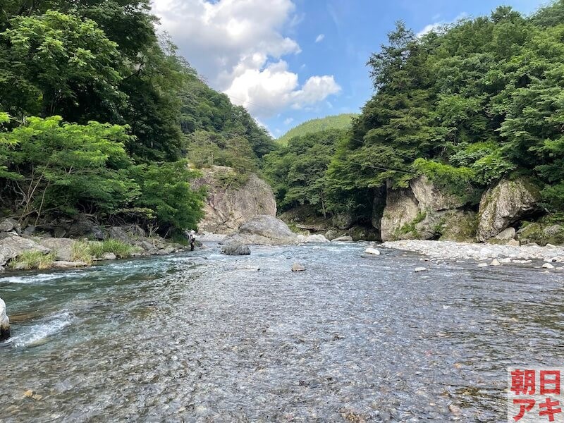 神流川　鮎釣り